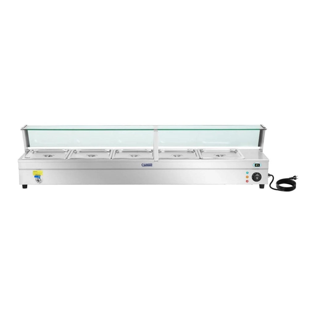 Bagnomaria 2200 watt - 5 x GN - 1/2 - con rubinetto di scarico 14_0000560