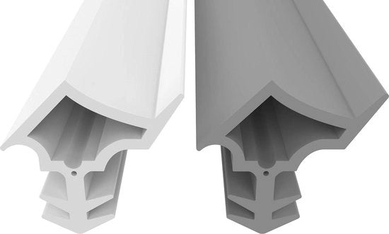 Afdichting kozijn staccio in alluminio 5 m - resistente alla corrente d'aria e al rumore - risparmio sulle spese di riscaldamento - altezza di chiusura 148 mm - larghezza di chiusura 152 mm - afdichting per porte scorrevoli 5 m