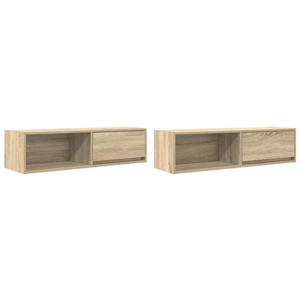 Mobili TV 2 pz Rovere Sonoma 100x31x25,5cm in Legno Multistrato