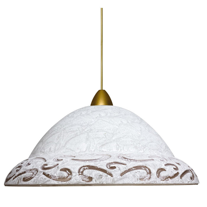 Sospensione D30 1xE27 Montatura Oro Vetro Screpolato Bianco Sfumato Ambra E-Energy Asia