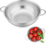 Pastaeef Ø 22 cm - Acciaio Inossidabile - Colapasta con Maniglie - Microforato - Resistentente al Lavastoviglie - Leggero 200 g