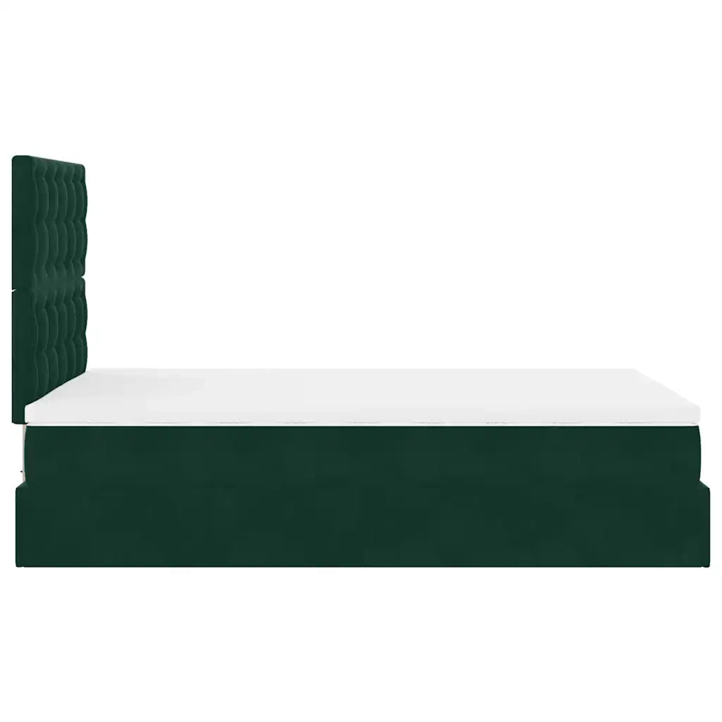 vidaXL Struttura Letto Pouf con Materassi 120x190 cm Velluto