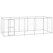 Cuccia da esterno gabbia recinto per animali box esterno per cani in acciaio zincato 12,1 m² 02_0000406