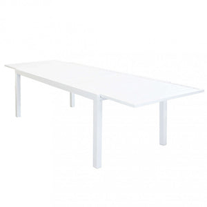Tavolo Formentera 200/300x100x74 h cm in Alluminio Bianco