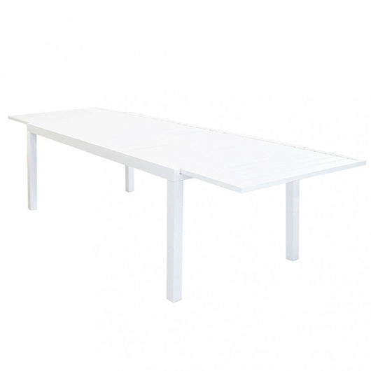 Tavolo Formentera 200/300x100x74 h cm in Alluminio Bianco