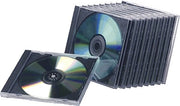 Etichetta per CD trasparente/nera - Contenitore per CD - Mappe per CD - Incluso 10 - Adatto per il riposo - Contenitori per CD