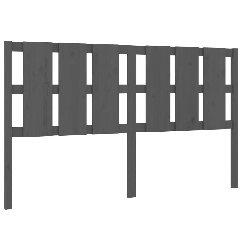 Testiera per Letto Grigia 165,5x4x100 cm Legno Massello di Pino 818002