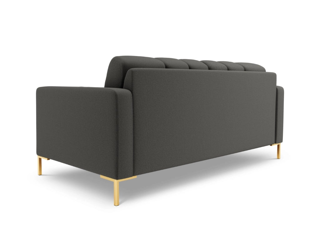 Cosmopolitan Design - Divano "Bali" 3 posti in tessuto strutturato grigio scuro 