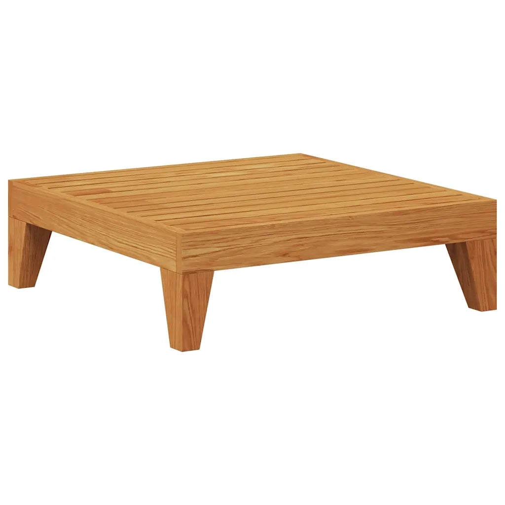Sedia da giardino-Poggiapiedi con Cuscino Bianco Crema in Massello d'Acacia 398956