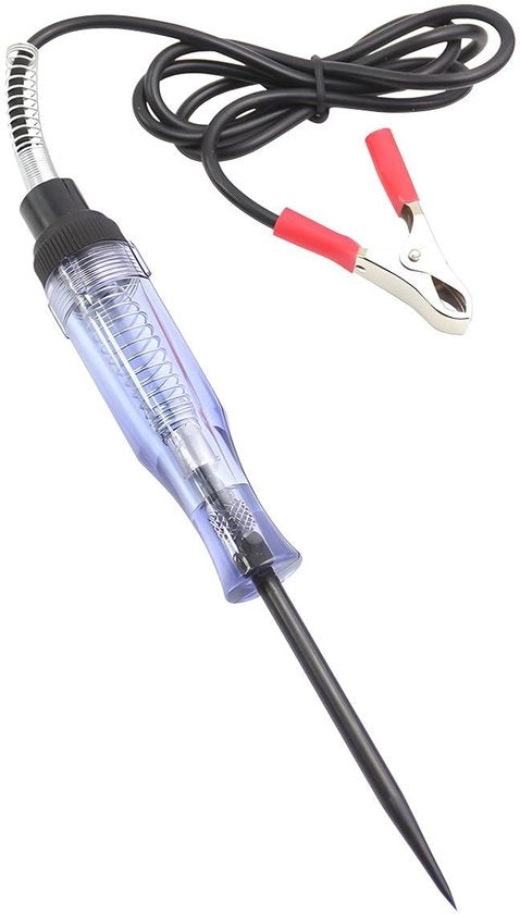 Testatore di Continuità Elettrica per Circuiti 6V/12V/24V DC Continuità Testatore Elettrico per Auto con Lampada di Controllo (Rosso)