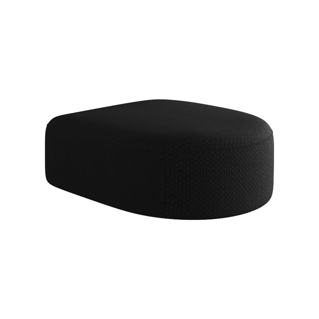Pouf in tessuto senza montaggio con seduta confortevole e struttura imbottita per soggiorno nero 93 × 22 × 22 cm