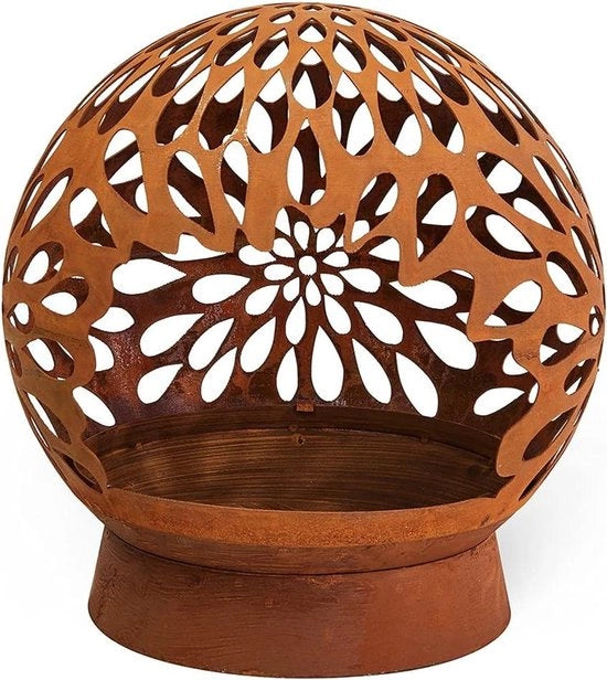 Cesta da Fiamma con Inserto Rimovibile 52 x 52 x 40 cm Decorazione Giardino con Gocce Ipnotiche Regalo Ideale