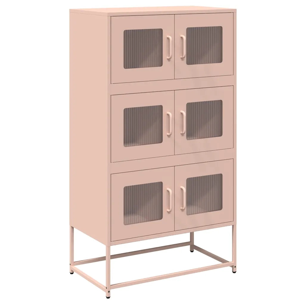 vidaXL Credenza Rosa 68x39x123 cm in Acciaio