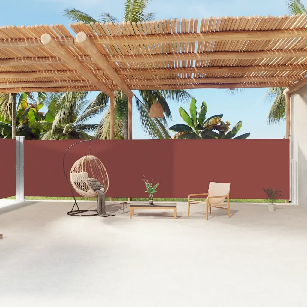 Tenda da Sole Laterale Retrattile Marrone 180x1200 cm 318075
