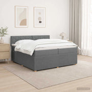 Letto box spring con materasso Grigio Scuro 200 x 200 cm 3453017