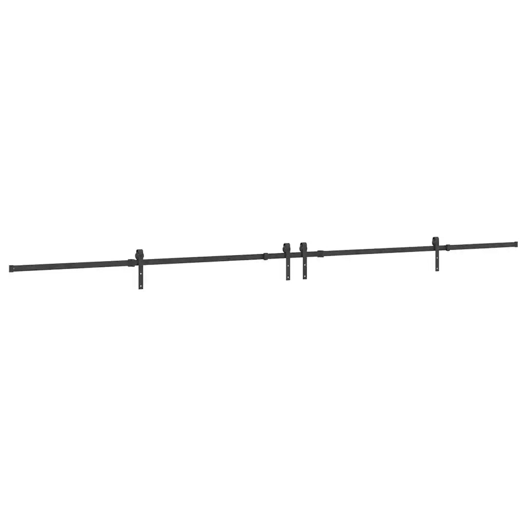 Kit di Binari per Porte Scorrevoli 427 cm Acciaio Nero CFW5252930