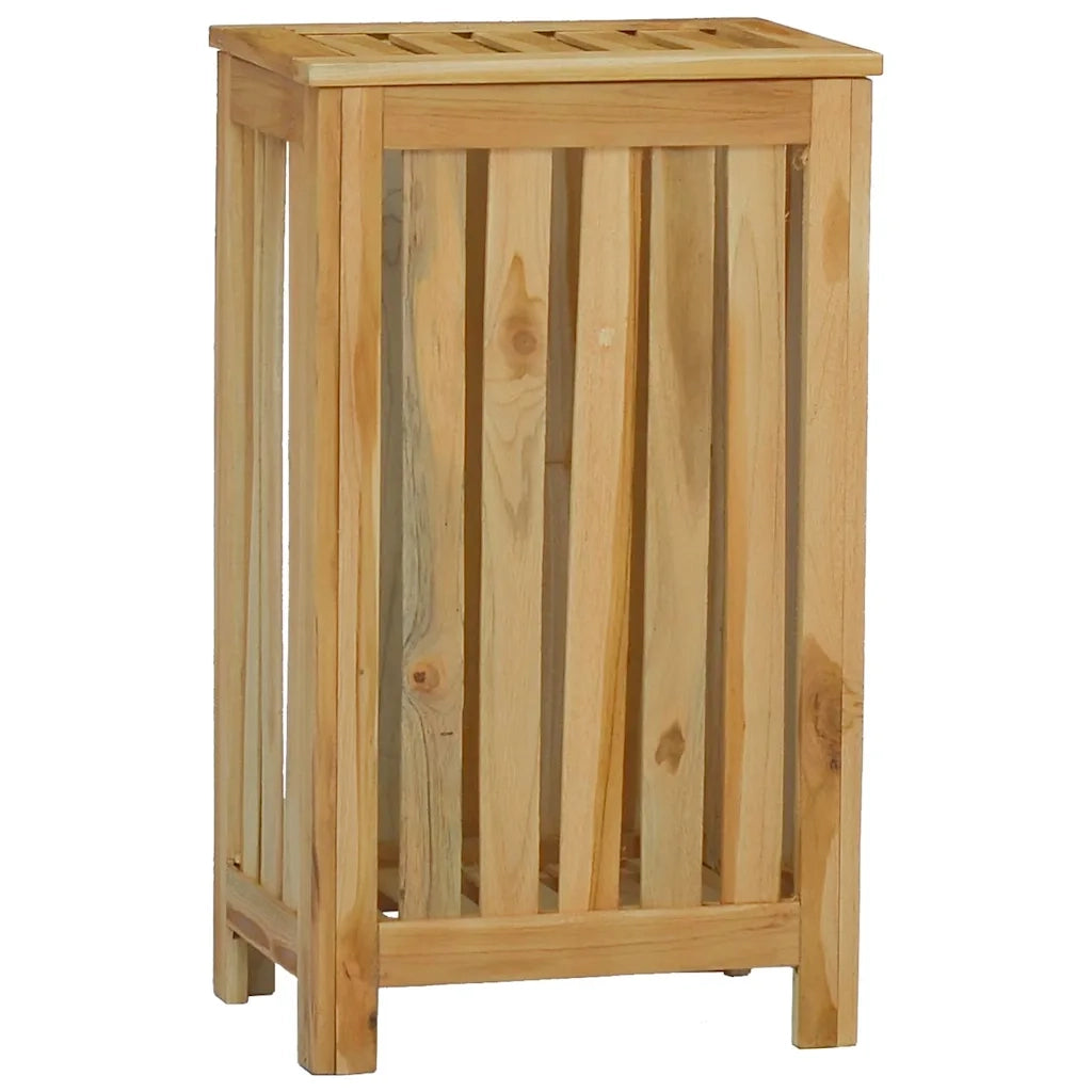 Cesto del Bucato 35x25x60 cm in Legno Massello di Teak 340758