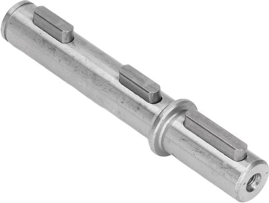 Asse di uscita singolo in acciaio forgiato - diametro 18mm - lunghezza 128mm - compatibile con motori passo-passo Nema34 - trasmissione liscia - motore asse