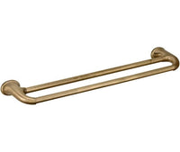 Porta salviette doppio 60 cm color ottone antico serie revival