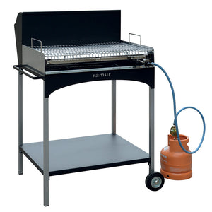 Barbecue Multiuso Legna Carbonella Gas Griglia in Acciaio Famur BK 8 Eco Gas