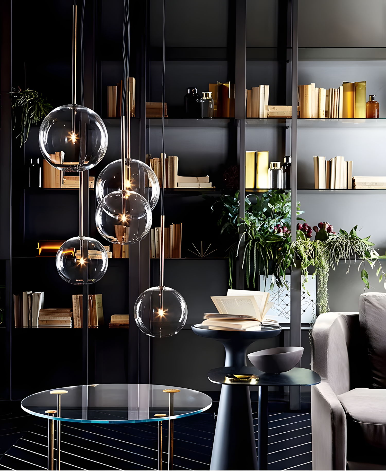 Lampada Da Soffitto A Sospensione Con Sfera Di Vetro 20cm APP1683-1CP