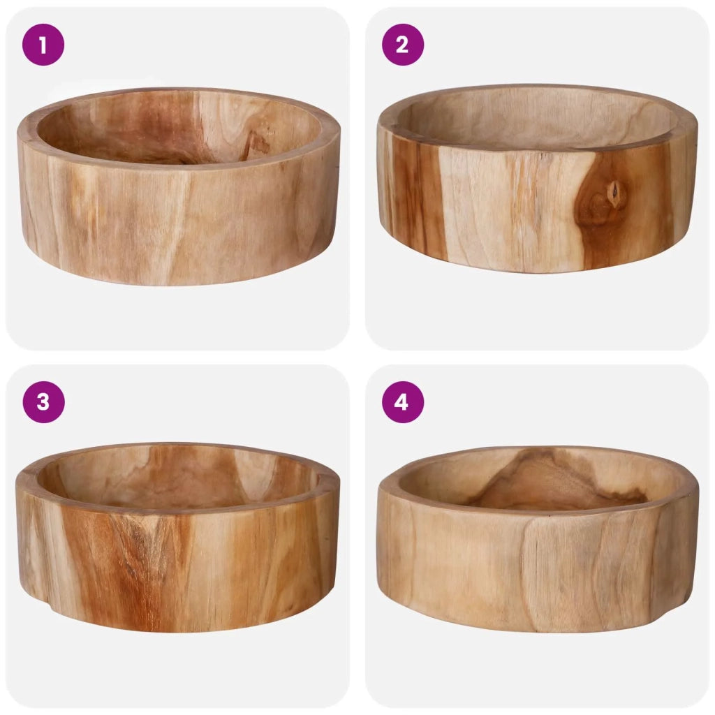 Portafrutta JEPARA Marrone Teak Ø 30 cm 42010347