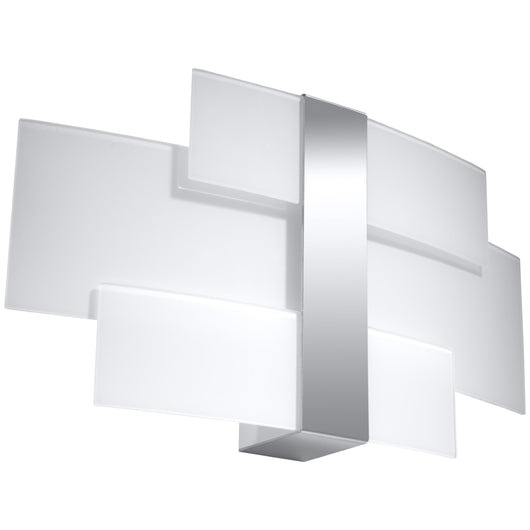 Lampada da soffitto e parete Celia Tangerine Cromo Acciaio Bianco Vetro 2x8W LED