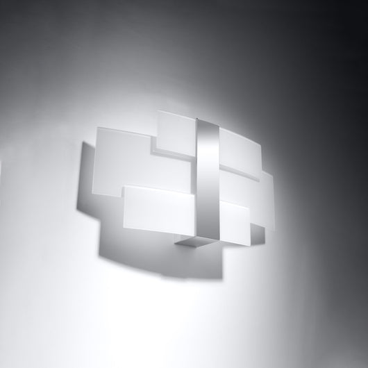 Lampada da soffitto e parete Celia Tangerine Cromo Acciaio Bianco Vetro 2x8W LED