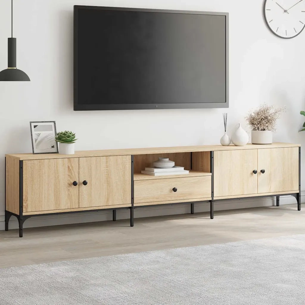 Mobile TV | Armadietto TV | Mobile Porta TV Cassetto Rovere Sonoma 200x25x44 cm Legno Multistrato
