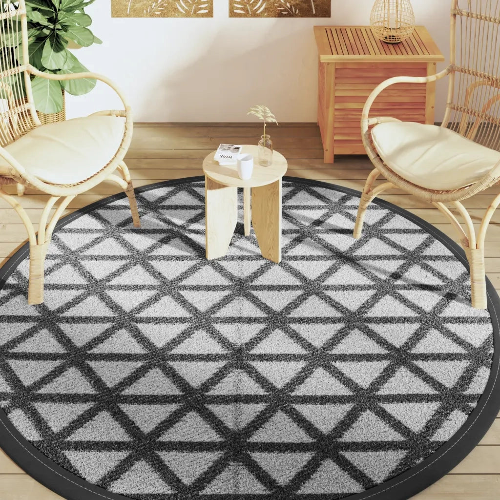Tappeto da Esterni ARAKIL Nero Ã˜200 cm in PP