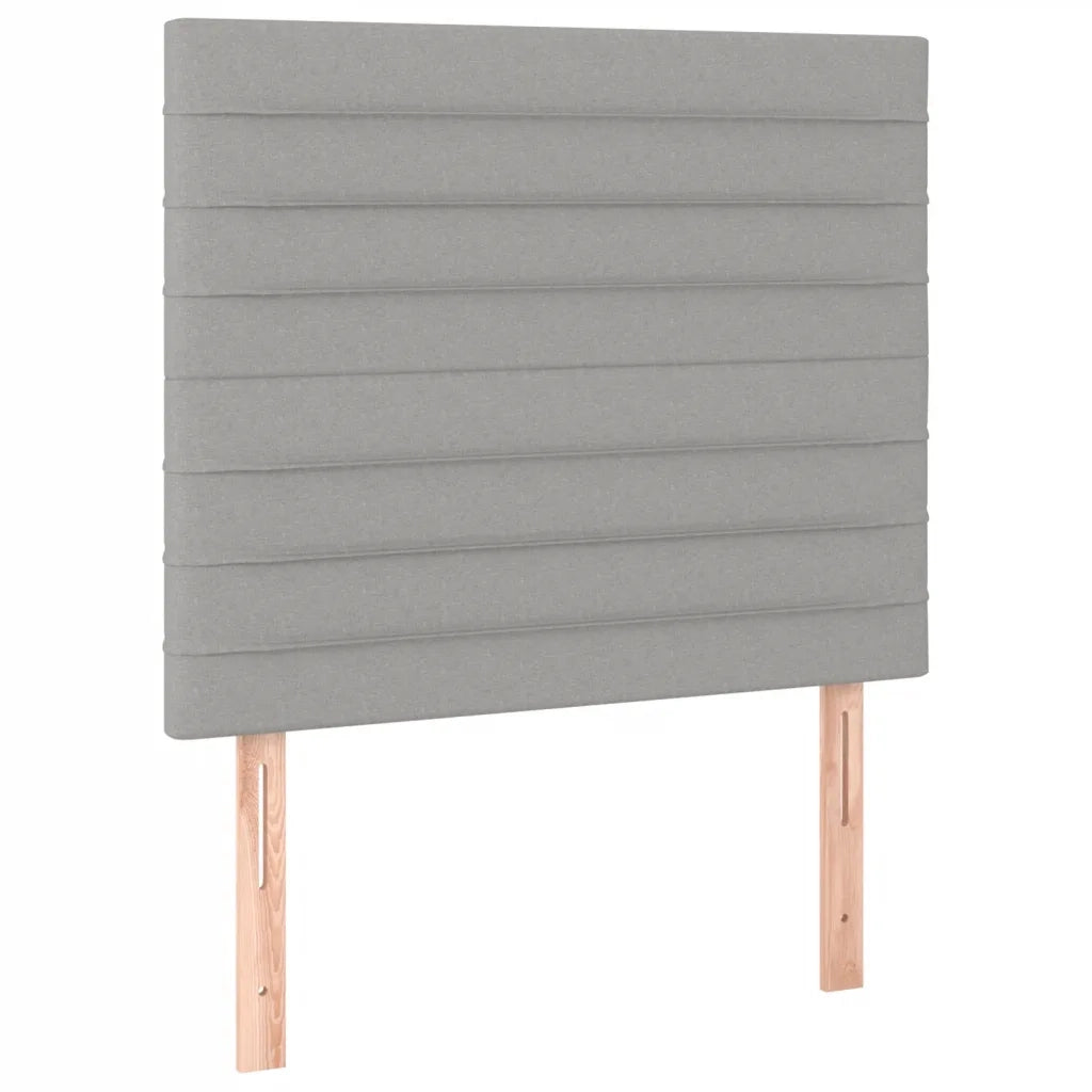 Letto a Molle Materasso e LED Grigio Chiaro 80x200 cm Tessuto 3135469