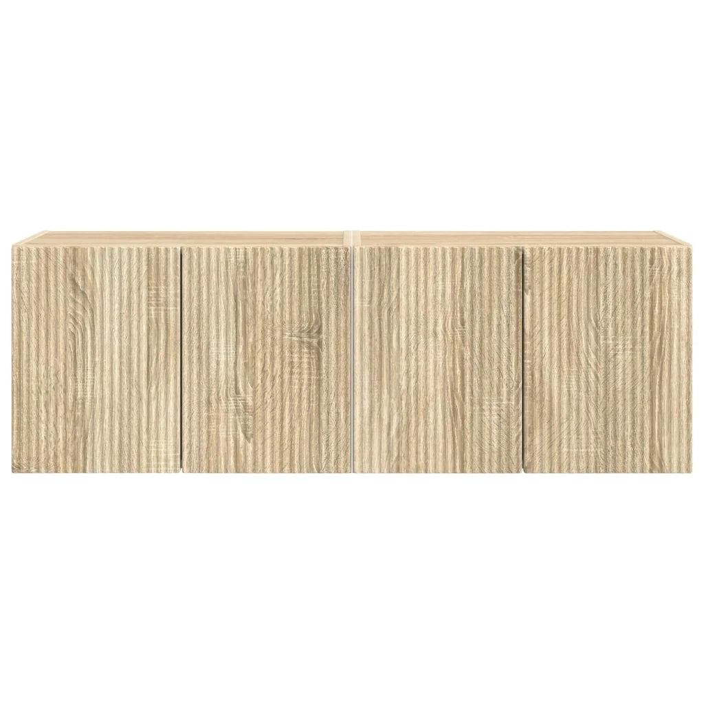 Mobile TV da parete 2 pcs Rovere Sonoma 59,5 x 31 x 40 cm 892334