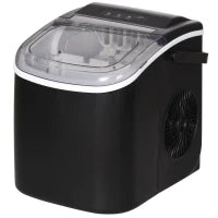 Macchina del Ghiaccio da 9 Cubetti in 6-12 Minuti con Cestello e Paletta Inclusi, 23.8x30.5x29 cm, Nero