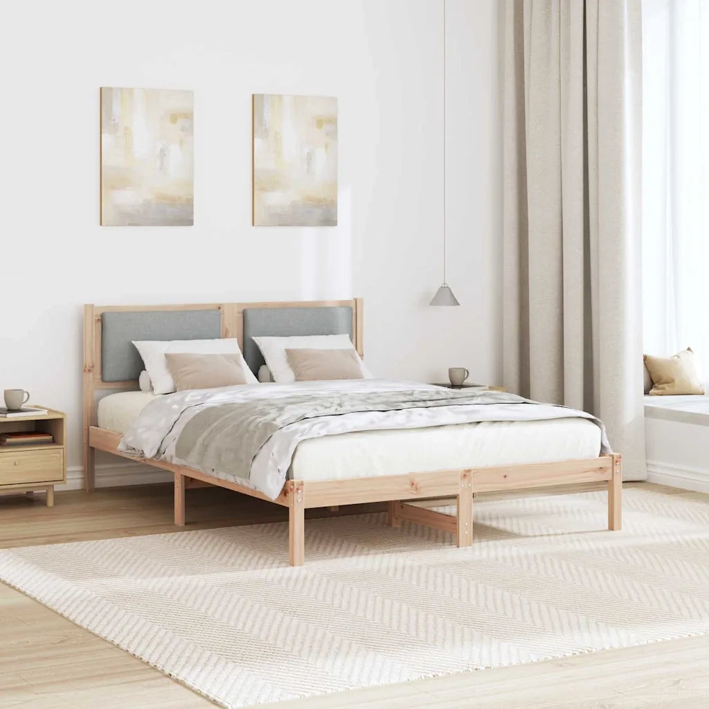 Struttura del letto Grigio chiaro 160 x 200 cm Pino massello 878104