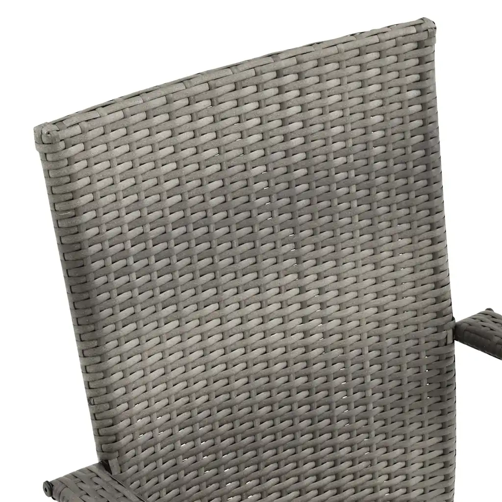 Set Mobili da Pranzo Giardino 5 pz in Polyrattan Grigio 3072486