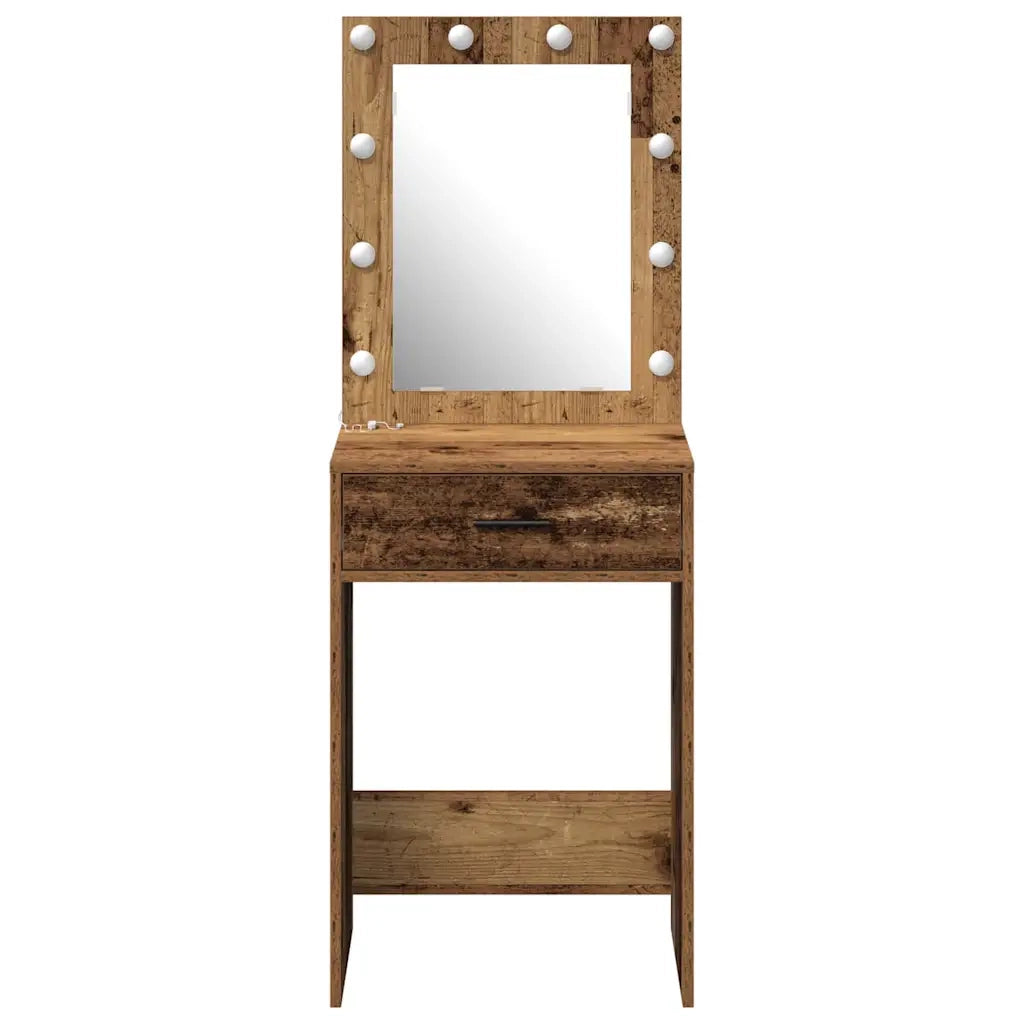 Tavolo da Trucco con cassetto Legno vecchio 50 x 41 x 135 cm 865044