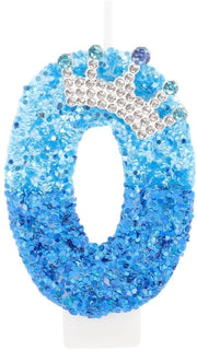 Candele per torta in forma di pavone blu, corone, design 3D, inedita, senza fumo, altezza 7,5 cm, candele per torta