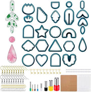 Pezzi di modellazione in polimero - pendenti - estensioni in gomma plastica - cartoncini per orecchini - creazioni di gioielli