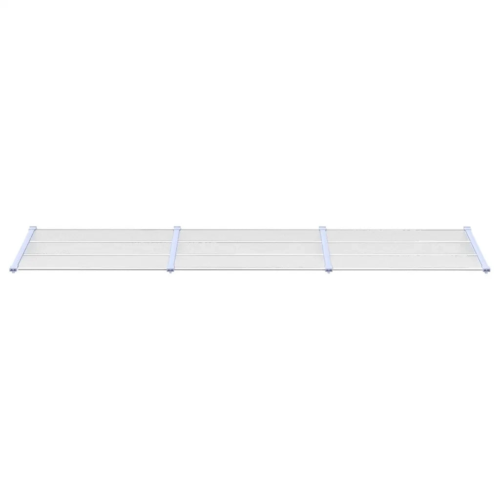 Tettoia per Porta Grigio e Trasparente 358,5x90cm Policarbonato CFW3964502