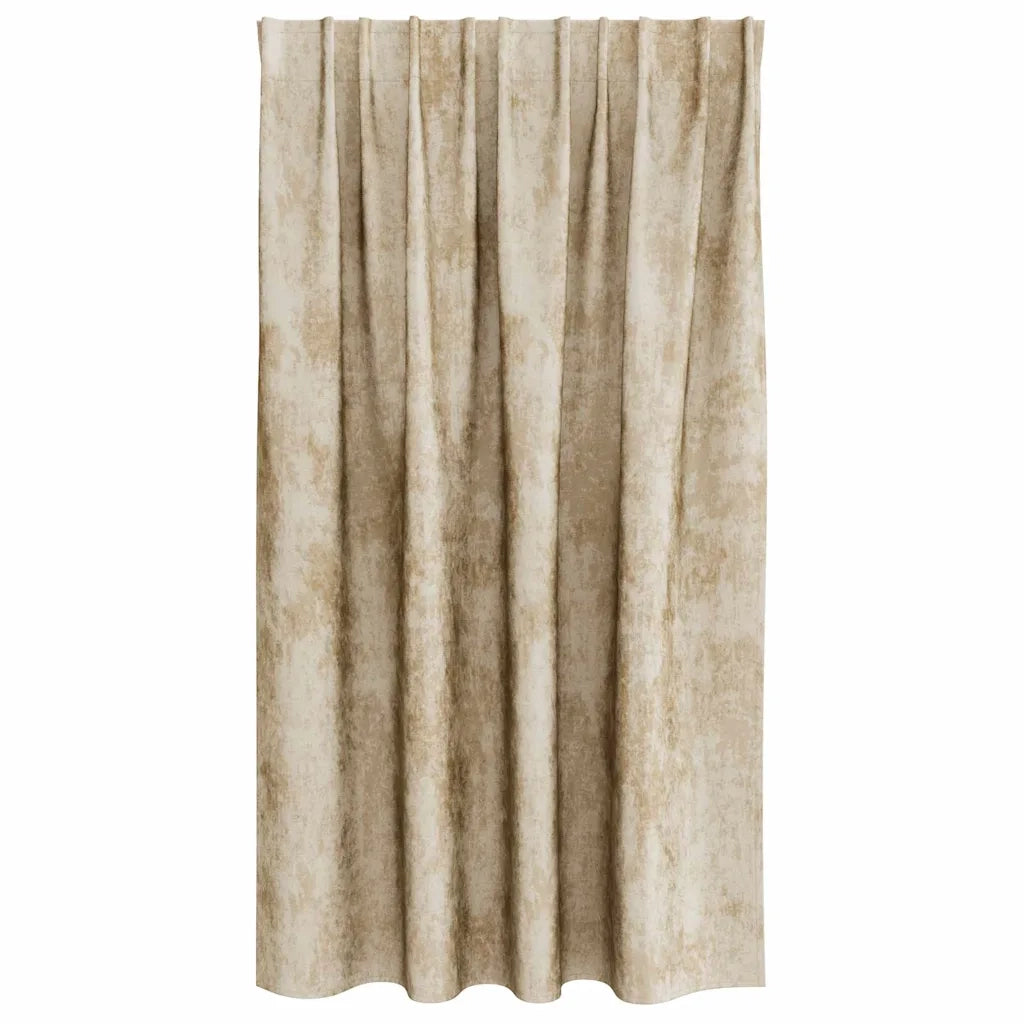 Tende in Velluto con tende 2 pcs Crema 140 x 140 cm Velluto 4107698
