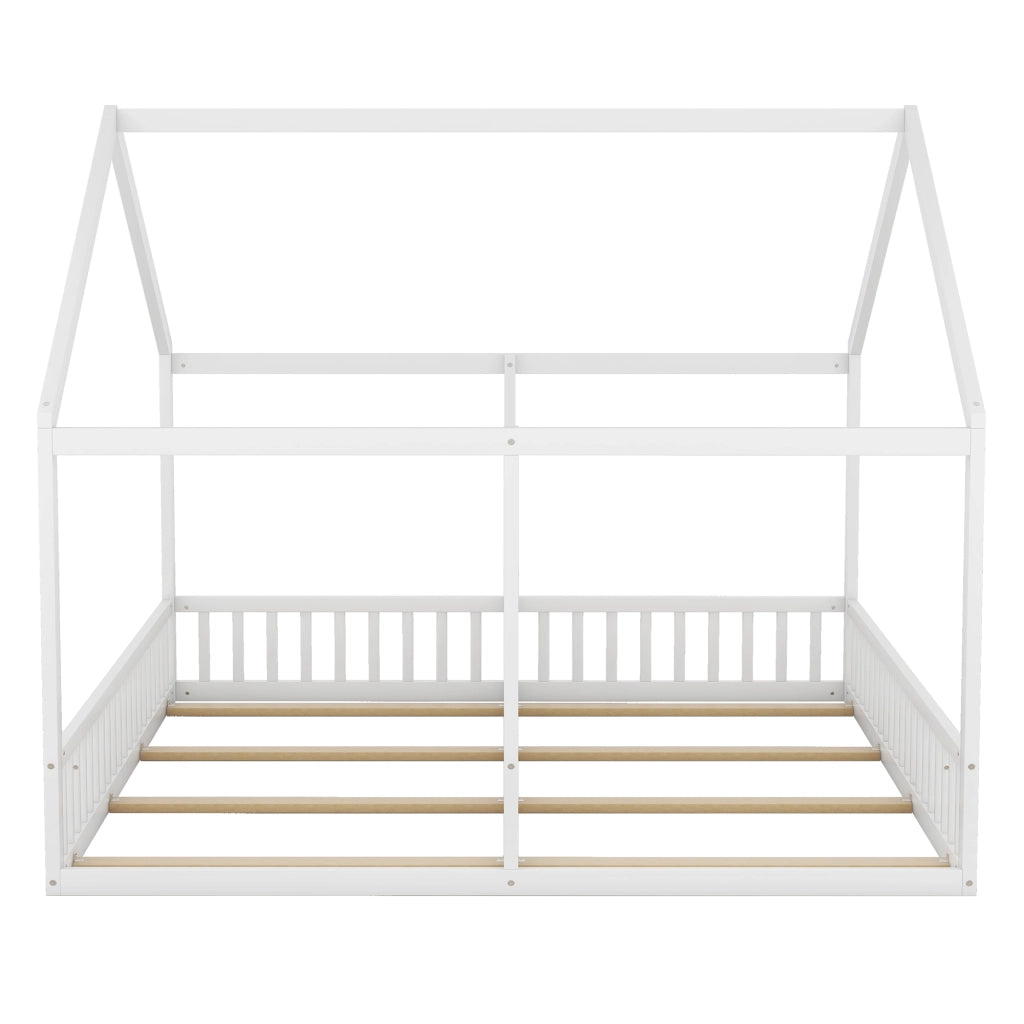 Letto singolo bianco con funzione 2 in 1 in pino 90x200 cm