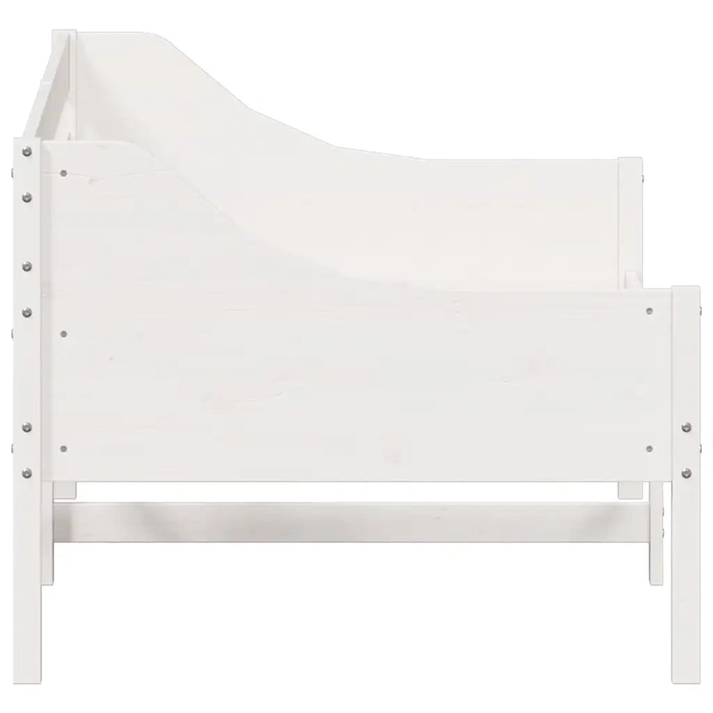 Letto singolo | Letto per adulti | Dormeuse senza Materasso Bianca 90x200 cm Legno Massello Pino