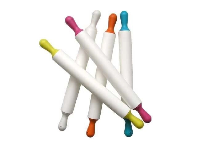 Mattarello da cucina in plastica girevole 40 cm Vari Colori