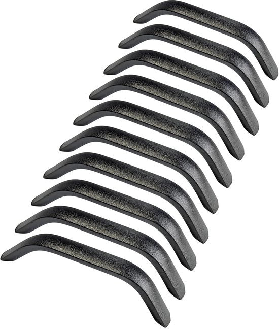 Pomello per cassetti nero - 20 pezzi - Alluminio - Altezza 25 mm - Lunghezza 210 mm - Distanza di montaggio 192 mm - Robusto e duraturo - Maniglie per cassetti