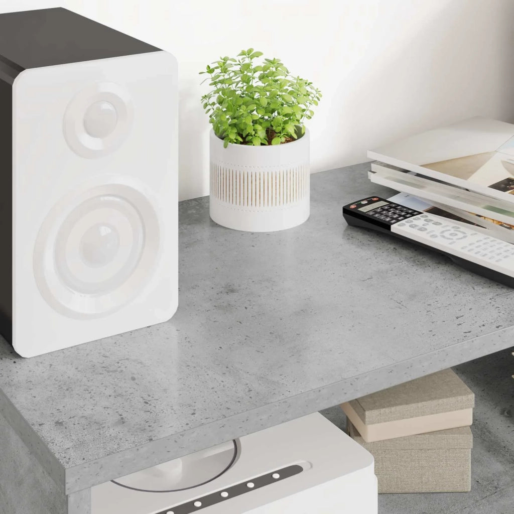 Mobile TV | Armadietto TV | Mobile Porta TV Grigio cemento 80 x 35 x 40 cm Legno multistrato