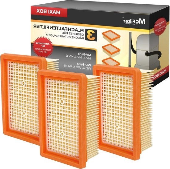 Filtro a tre velocità per aspiratori e aspiratori a secco KWD 4 KWD 5 KWD 6 KNT 4 - 2.863-005.0 - filtro piano per aspiratori MV4 MV5 MV6 WD4 WD5 WD6