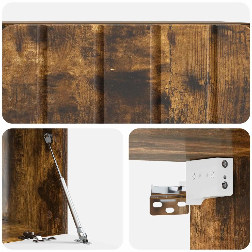 Mobile Porta TV da Muro Rovere Fumo 59,5 x 41 x 30 cm