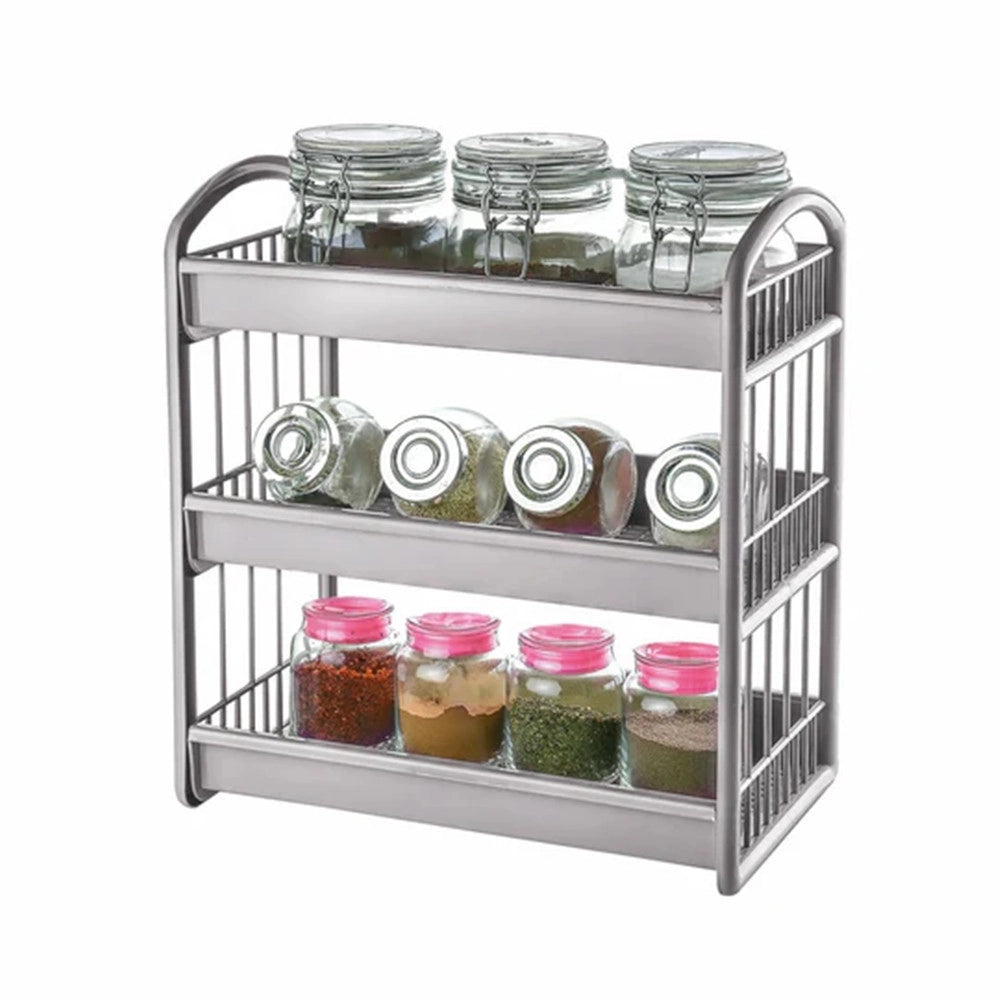 Trade Shop - Scaffale Multiuso In Plastica A 3 Ripiani Struttura Smontabile Per Organizzare Spazi Casa -