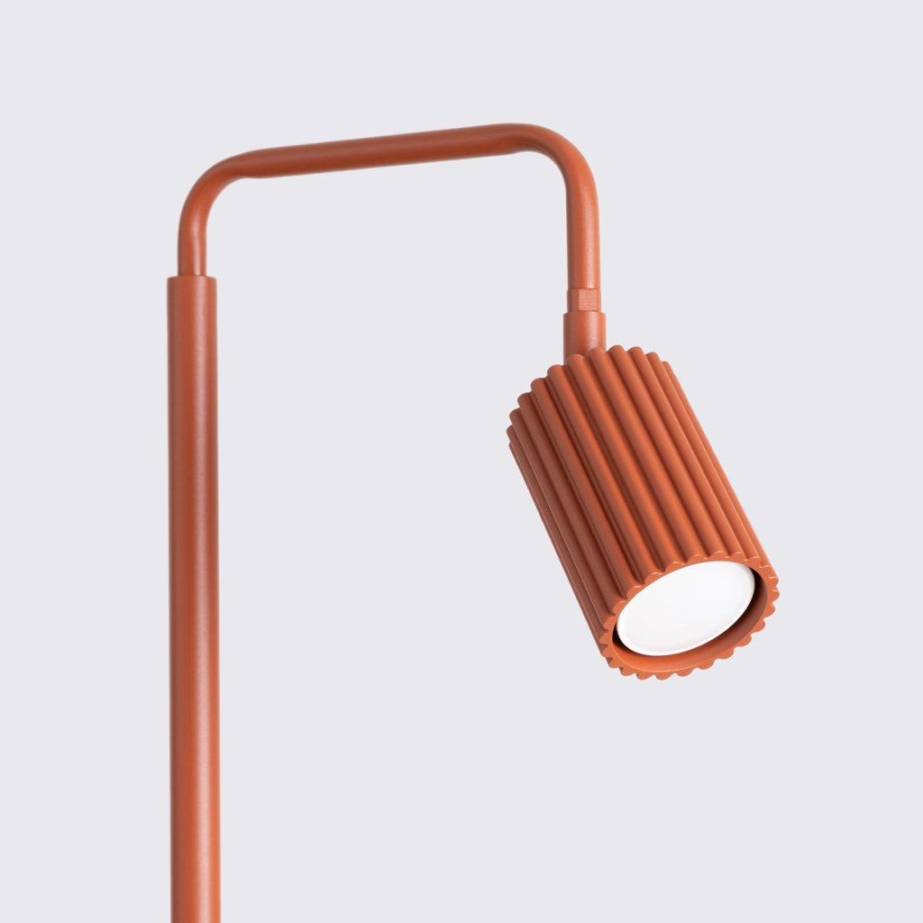 Lampada da terra KARBON 1 ocra rossa