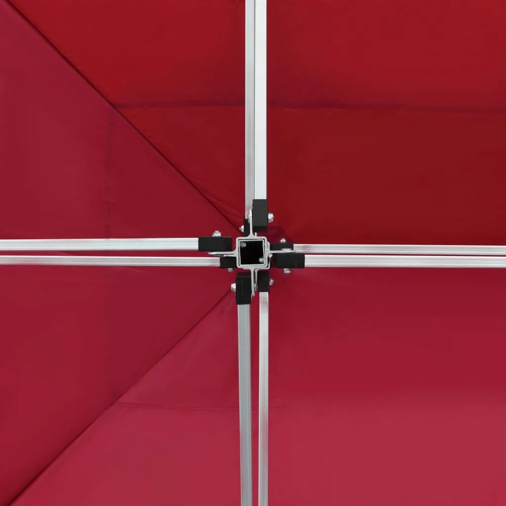 Gazebo Professionale Pieghevole Alluminio 4,5x3 m Rosso Vino